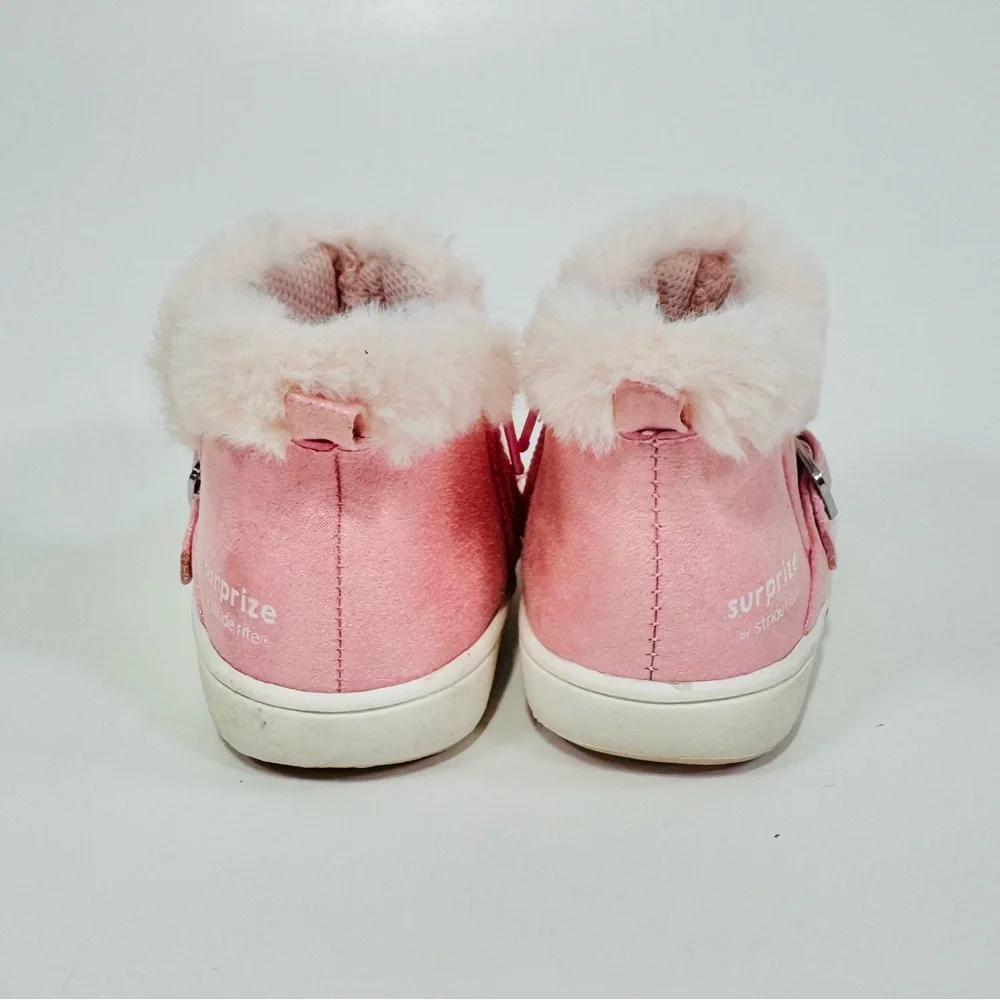 Pink Shimmer Faux Fur Toddler Winter Boots - Surprize by Stride Rite (EU 19)